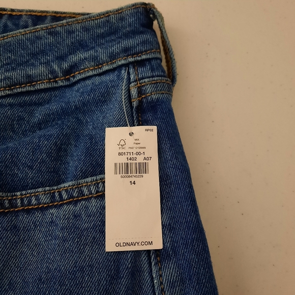 NWT Old Navy Women's Dark Blue Wide Leg Jeans Size 14 - Picture 6 of 15